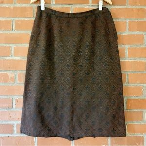 Vintage Baroness Jacquard Midi Skirt
